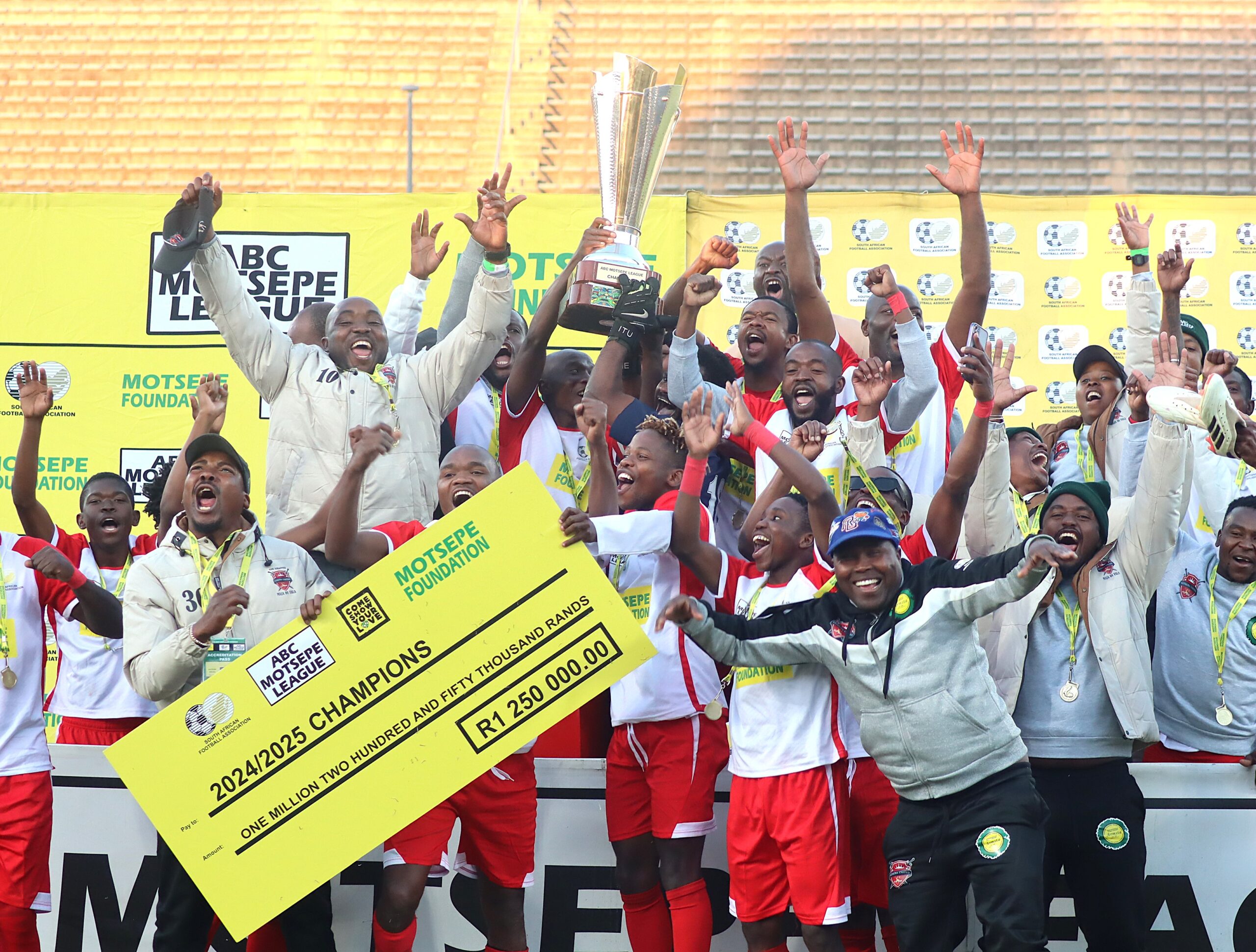 Gomora United Crowned ABC Motsepe Promotional Playoff Champions, Walk Away with R1.25 Million Gomora United Crowned ABC Motsepe Promotional Playoff Champions, Walk Away with R1.25 Million